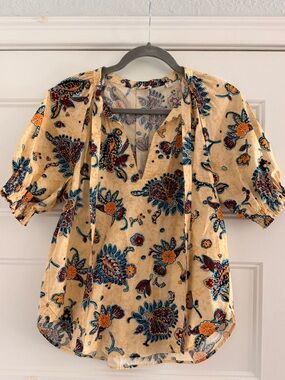 A.L.C. Apricot Short Sleeve Ellis Top
